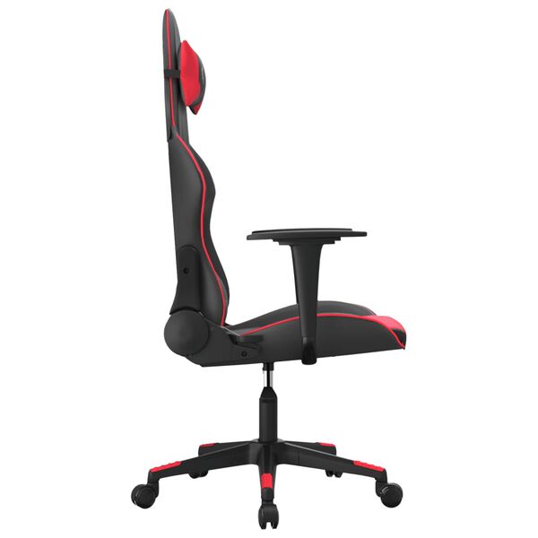 vidaXL Καρέκλα Gaming Μασάζ Μαύρο/Κόκκινο από Συνθετικό Δέρμα