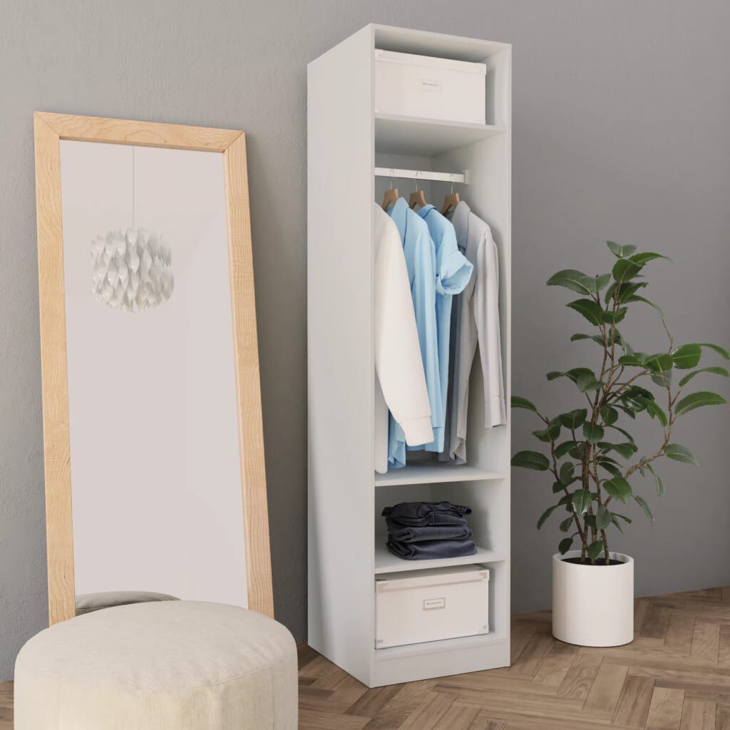 vidaXL Ντουλάπα Λευκή 50 x 50 x 200 εκ. από Επεξ. Ξύλο