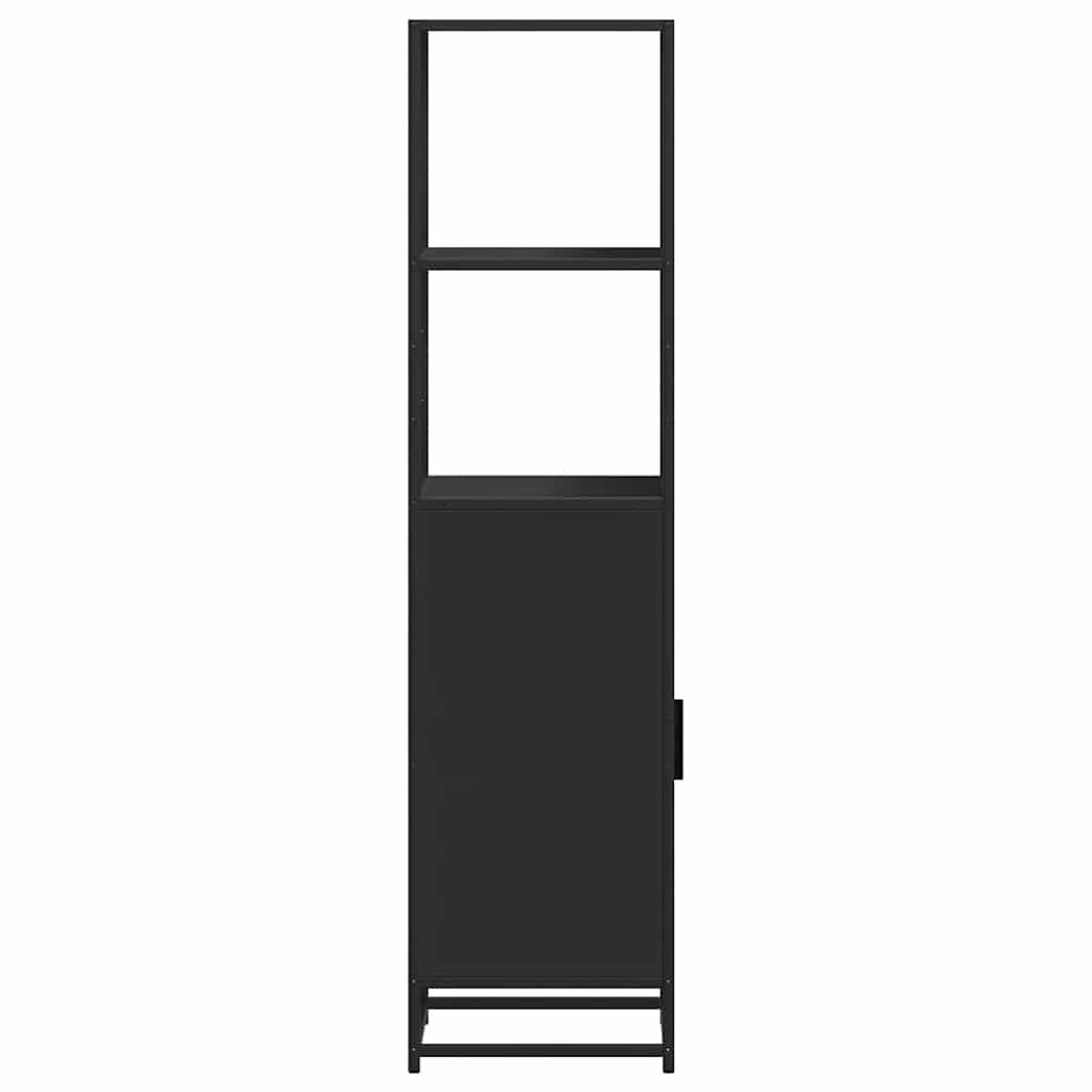 vidaXL Highboard Μαύρο 35,5x35x139 cm Κατασκευασμένο ξύλο και μέταλλο
