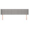 vidaXL Κεφαλάρι με Πτερύγια Ανοιχτό Γκρι 203x16x78/88 εκ. Υφασμάτινο