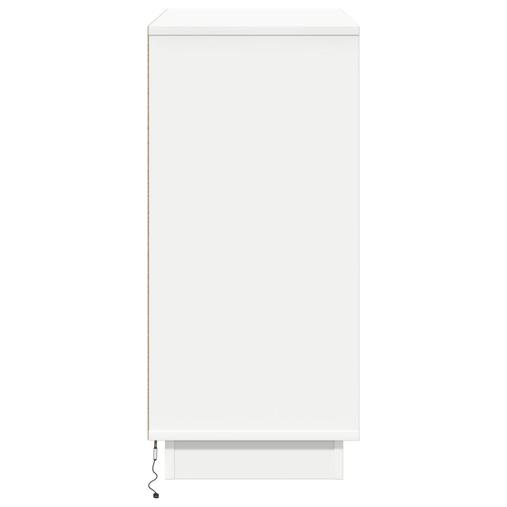 vidaXL Μπουφές με LED Λευκό 71x34,5x75 εκ Κατασκευασμένο Ξύλο