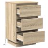 vidaXL Κομοδίνο με Sonoma Δρυς 39 x 34.5 x 65 εκ. Επεξεργασμένο ξύλο