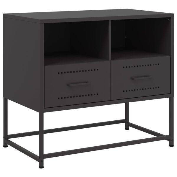 vidaXL Έπιπλο Τηλεόρασης Μαύρο 68,5x39x60,5 εκ. Ατσάλινο