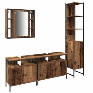 vidaXL &Sigma;&epsilon;&tau; &Epsilon;&pi;ί&pi;&lambda;&omega;&nu; &Mu;&pi;ά&nu;&iota;&omicron;&upsilon; &mu;&epsilon; &rho;ά&phi;&iota; 4 pcs &Pi;&alpha;&lambda;&iota;ό &Xi;ύ&lambda;&omicron; &Epsilon;&pi;&epsilon;&xi;&epsilon;&rho;&gamma;&alpha;&sigma;&mu;έ&nu;&omicron; &xi;ύ&lambda;&omicron;