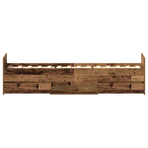 vidaXL Σκελετός Κρεβατιού Παλαιό ξύλο 75 x 190 cm Επεξεργασμένο ξύλο