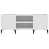 vidaXL Δισκοθήκη Λευκή 121 x 38 x 48 εκ. Επεξεργασμένο Ξύλο