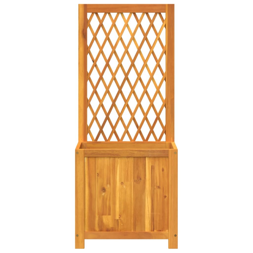 vidaXL Γλάστρα με Καφασωτό 55x29,5x132 εκ. Μασίφ Ξύλο Ακακίας