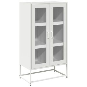 vidaXL Highboard &Lambda;&epsilon;&upsilon;&kappa;ό 68x39x123 cm &Alpha;&tau;&sigma;ά&lambda;&iota;