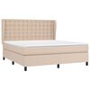 vidaXL Κρεβάτι Boxspring με Στρώμα Καπουτσίνο 180x200 εκ. Συνθ. Δέρμα