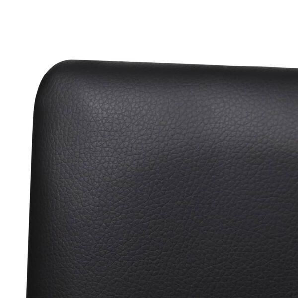 vidaXL Καρέκλες Τραπεζαρίας «Πρόβολος» 4 τεμ. Μαύρες Συνθετικό Δέρμα