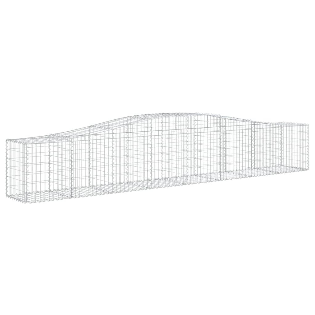 vidaXL Συρματοκιβώτια Τοξωτά 5 τεμ. 400x50x60/80 εκ. Γαλβαν. Ατσάλι