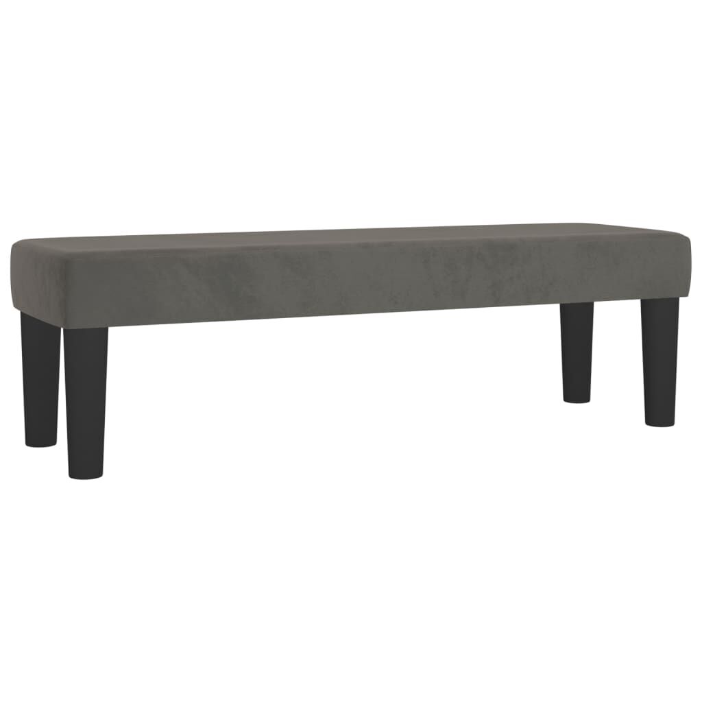 vidaXL Κρεβάτι Boxspring με Στρώμα Σκούρο Γκρι 140x190 εκ. Βελούδινο