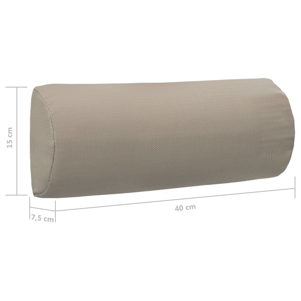vidaXL Προσκέφαλο Σεζλόνγκ Taupe 40 x 7,5 x 15 εκ. από Textilene