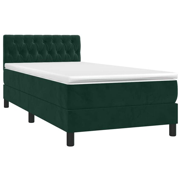 vidaXL &Kappa;&rho;&epsilon;&beta;ά&tau;&iota; Boxspring &mu;&epsilon; &Sigma;&tau;&rho;ώ&mu;&alpha; &Sigma;&kappa;&omicron;ύ&rho;&omicron; &Pi;&rho;ά&sigma;&iota;&nu;&omicron; 90x200 &epsilon;&kappa;. &Beta;&epsilon;&lambda;&omicron;ύ&delta;&iota;&nu;&omicron;