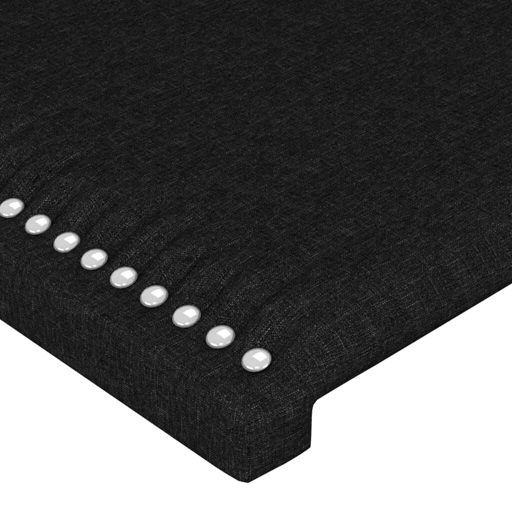 vidaXL Κεφαλάρια Κρεβατιού 2 τεμ. Μαύρο 100x5x78/88 εκ. Υφασμάτινο