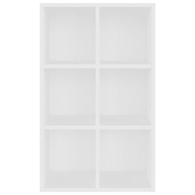 vidaXL Ραφιέρα / Βιβλιοθήκη Λευκό 66x30x98 εκ. από Μοριοσανίδα
