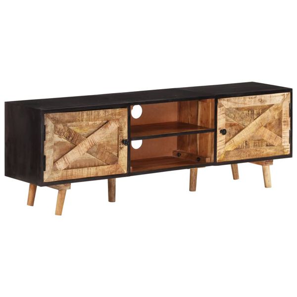 vidaXL Έπιπλο Τηλεόρασης 140x30x46 εκ. Ακατέργαστο Μάνγκο&Μασίφ Ακακία