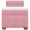 vidaXL Κρεβάτι Boxspring με Στρώμα Ροζ 90x190 εκ. Βελούδινο
