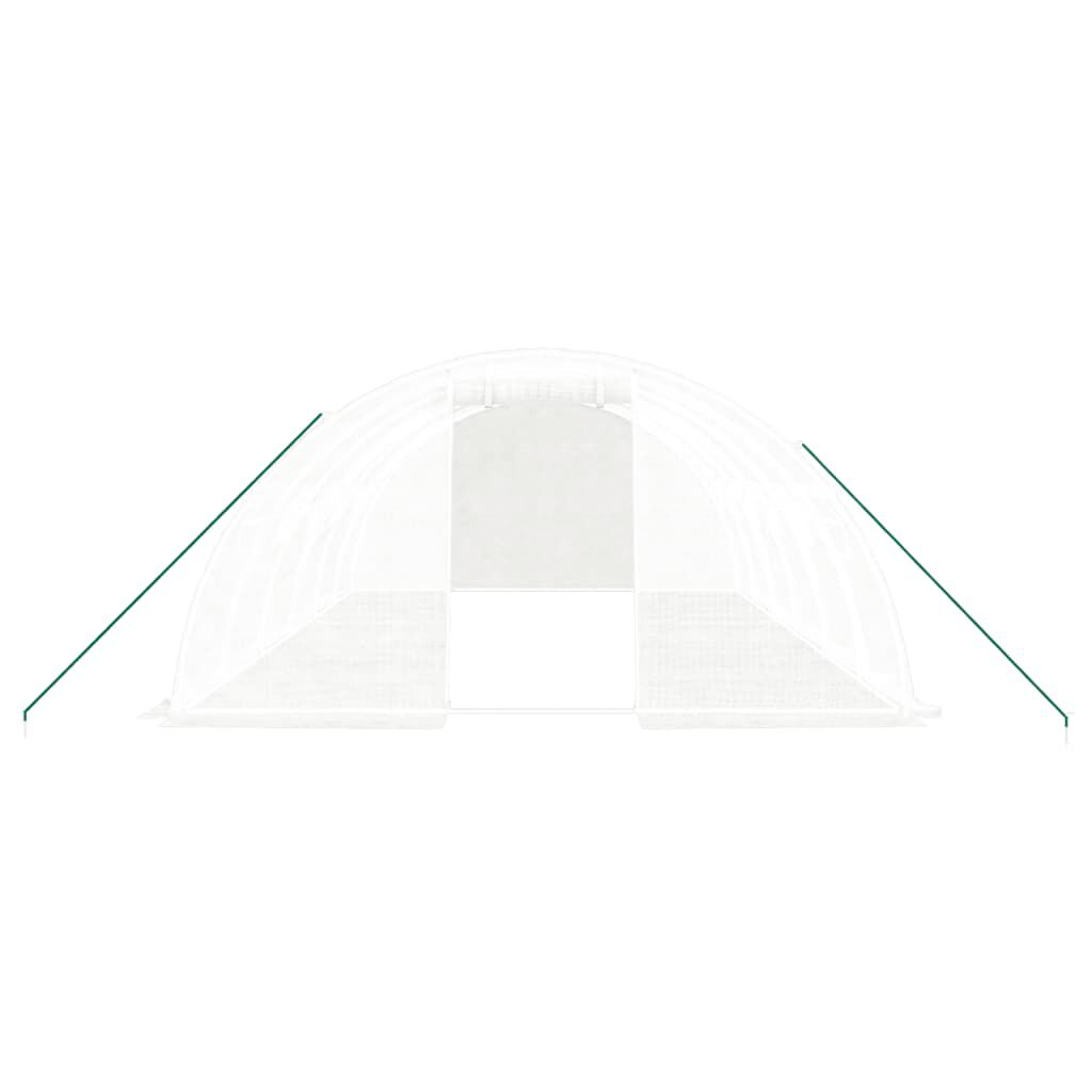 vidaXL Θερμοκήπιο Λευκό 24 μ² 6 x 4 x 2 μ. με Ατσάλινο Πλαίσιο