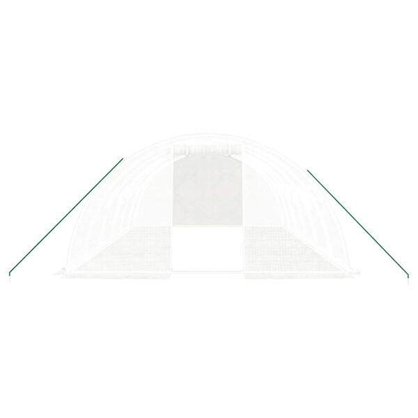 vidaXL Θερμοκήπιο Λευκό 24 μ² 6 x 4 x 2 μ. με Ατσάλινο Πλαίσιο