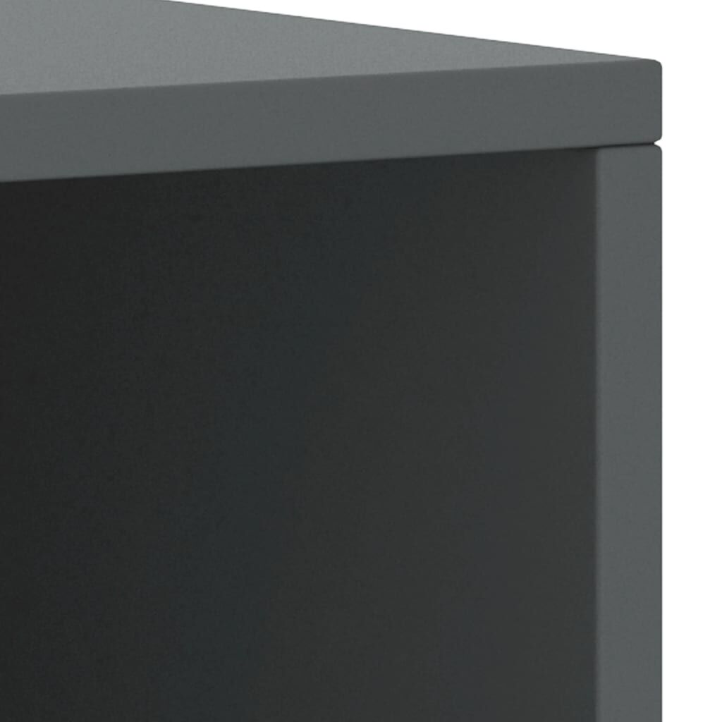 vidaXL Κομοδίνα 2 τεμ. Σκούρο Γκρι 35 x 30 x 40 εκ. Μασίφ Ξύλο Πεύκου