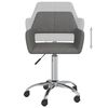 vidaXL Καρέκλα Τραπεζαρίας Περιστρεφόμενη Σκούρο Γκρι Υφασμάτινη