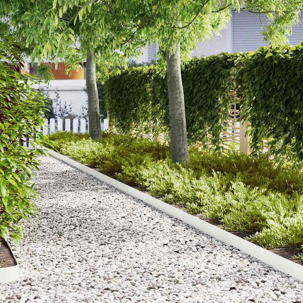 vidaXL Περίγραμμα γκαζόν 30 pcs Λευκό 100 x 0.05 x 20 εκ