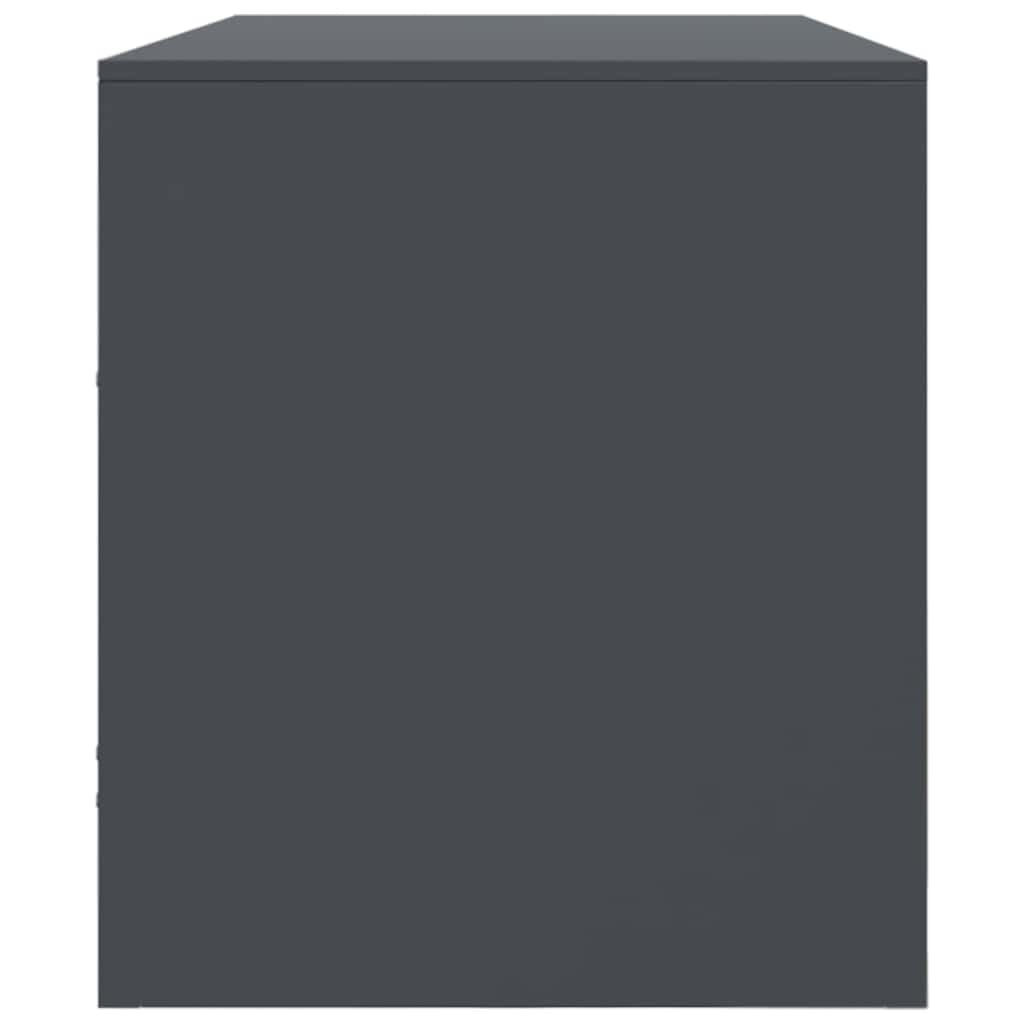 vidaXL Έπιπλο Τηλεόρασης Ανθρακί 99x39x44 εκ. από Χάλυβα