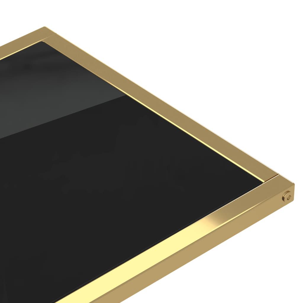 vidaXL Τραπέζι Υπολογιστή Βοηθητικό Μαύρο 50x35x65 εκ. Ψημένο Γυαλί