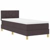 vidaXL Κρεβάτι box spring με στρώμα με στρώμα Σκούρο καφέ Σκούρο καφέ