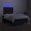 vidaXL &Kappa;&rho;&epsilon;&beta;ά&tau;&iota; Boxspring &mu;&epsilon; &Sigma;&tau;&rho;ώ&mu;&alpha; & LED &Mu;&alpha;ύ&rho;&omicron; 120x190 &epsilon;&kappa;. &Upsilon;&phi;&alpha;&sigma;&mu;ά&tau;&iota;&nu;&omicron;