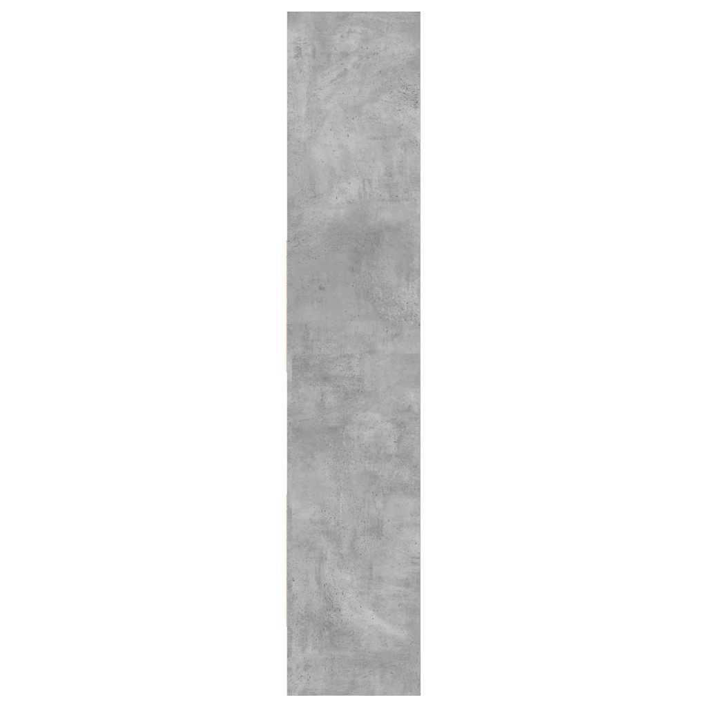 vidaXL Βιβλιοθήκη Γκρι Σκυροδέματος 60 x 35 x 180 εκ. από Επεξ. Ξύλο