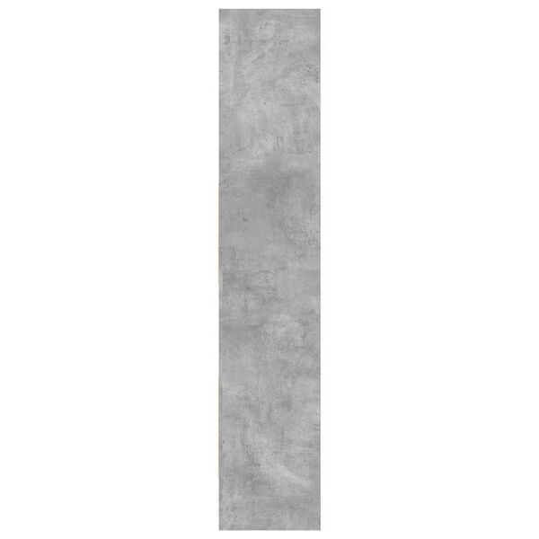 vidaXL Βιβλιοθήκη Γκρι Σκυροδέματος 60 x 35 x 180 εκ. από Επεξ. Ξύλο