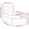 vidaXL Κρεβάτι Boxspring με Στρώμα & LED Κρεμ 80x200 εκ. Υφασμάτινο