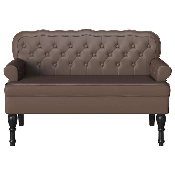 vidaXL Καναπές Chesterfield Καφέ 119.5 x 64.5 x 75 εκ. Τεχνητό Δέρμα
