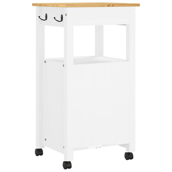 vidaXL Τρόλεϊ Κουζίνας MONZA 48x40x90 εκ. από Μασίφ Ξύλο Πεύκου