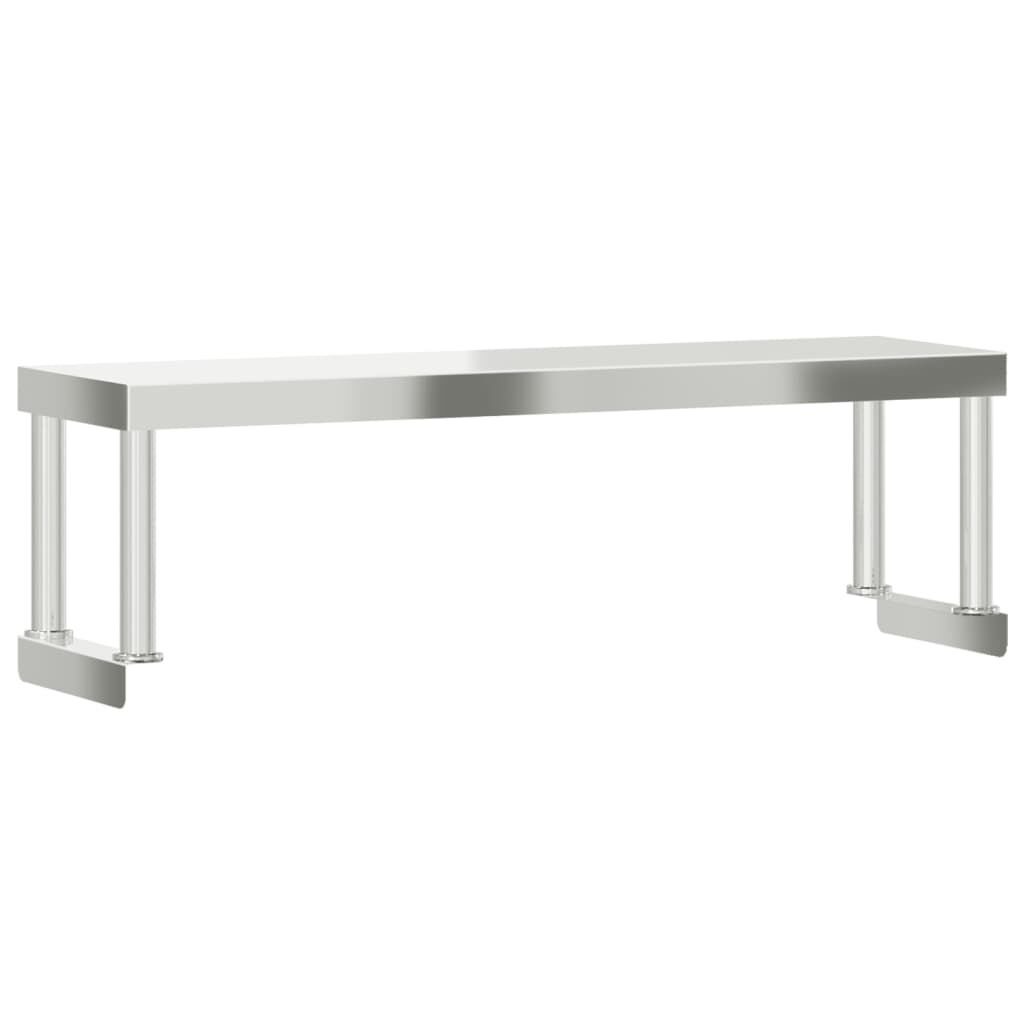 vidaXL Ράφι Επιτραπέζιο για Πάγκο Εργασίας 110x30x35 εκ. Ανοξ. Ατσάλι