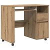 vidaXL &Gamma;&rho;&alpha;&phi;&epsilon;ί&omicron; &mu;&epsilon; &Rho;ό&delta;&epsilon;&sigmaf; Artisan Oak &Epsilon;&pi;&epsilon;&xi;&epsilon;&rho;&gamma;&alpha;&sigma;&mu;έ&nu;&omicron; &xi;ύ&lambda;&omicron;