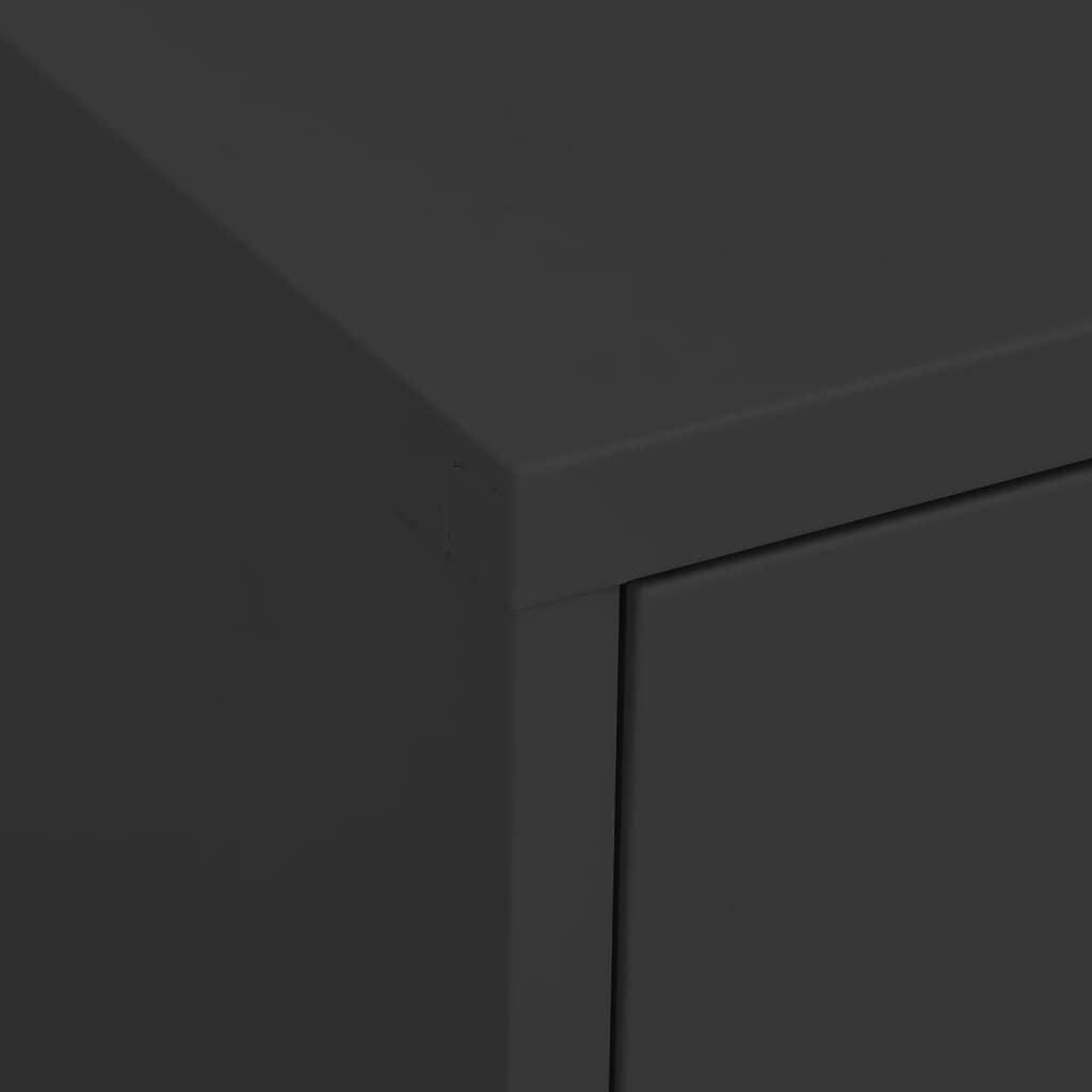vidaXL Ντουλάπι Αποθήκευσης Ανθρακί 80 x 35 x 101,5 εκ. από Ατσάλι
