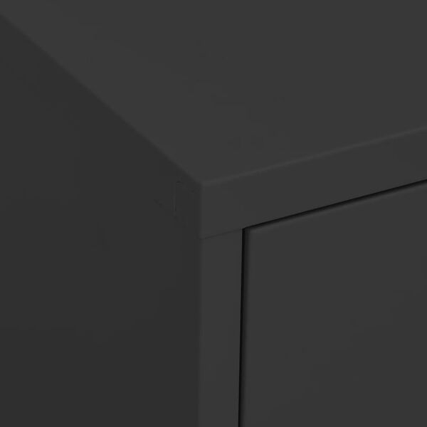 vidaXL Ντουλάπι Αποθήκευσης Ανθρακί 80 x 35 x 101,5 εκ. από Ατσάλι