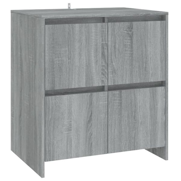 vidaXL Ντουλάπια 2 τεμ. Γκρι Sonoma 70 x 41 x 75 εκ. από Επεξ. Ξύλο