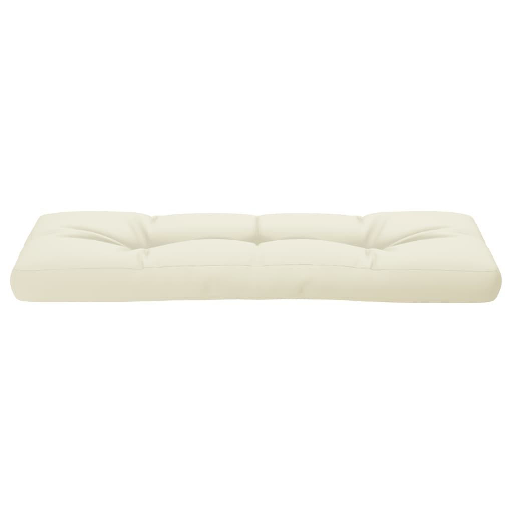 vidaXL Μαξιλάρι Παλέτας Κρεμ 120 x 40 x 12 εκ. Υφασμάτινο