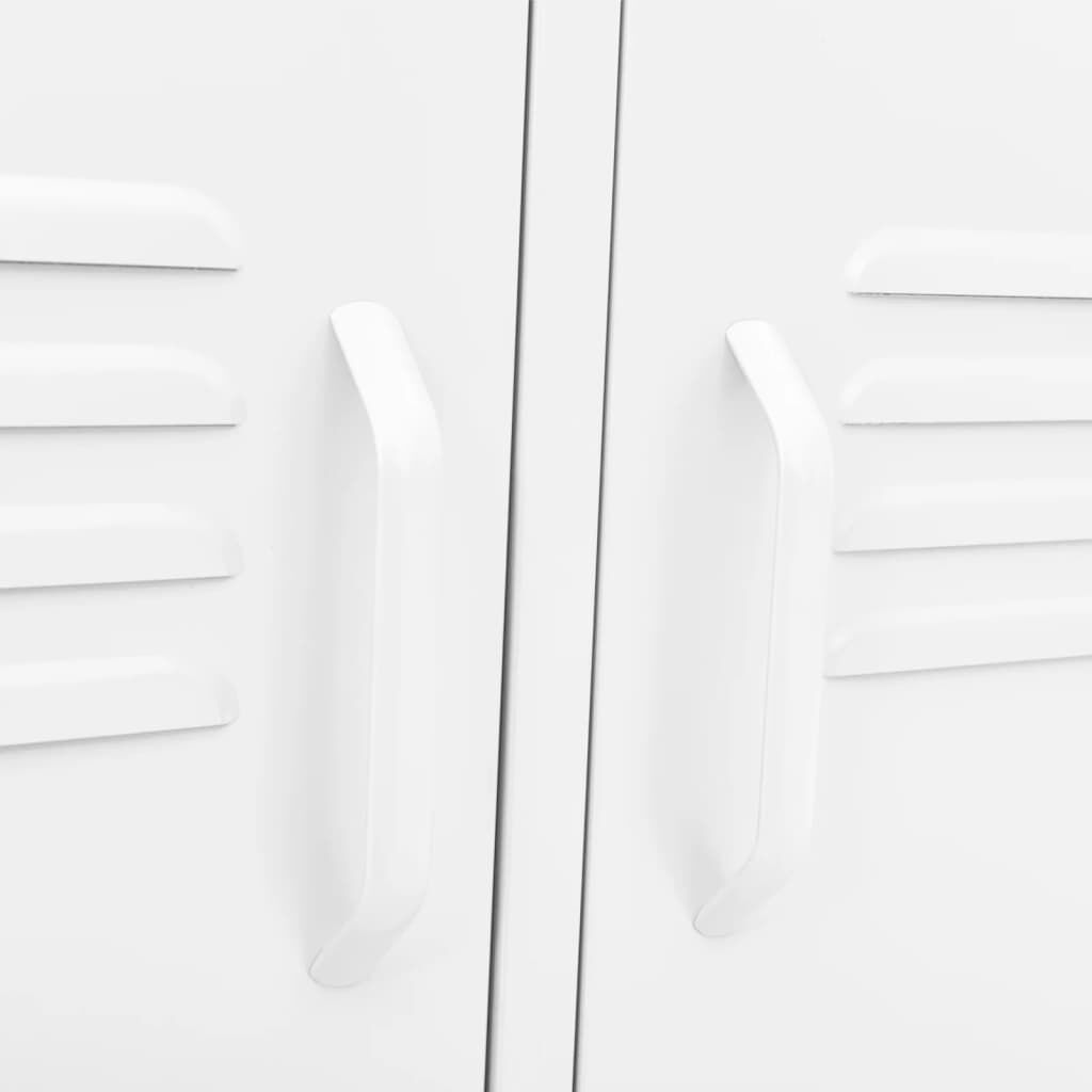 vidaXL Έπιπλο Τηλεόρασης Λευκό 105x35x50 εκ. από Ατσάλι