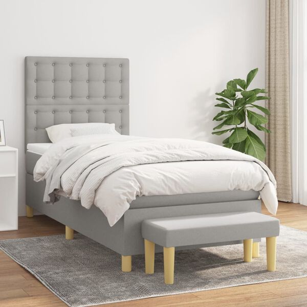 vidaXL &Kappa;&rho;&epsilon;&beta;ά&tau;&iota; Boxspring &mu;&epsilon; &Sigma;&tau;&rho;ώ&mu;&alpha; &Alpha;&nu;&omicron;&iota;&chi;&tau;ό &Gamma;&kappa;&rho;&iota; 80x200 &epsilon;&kappa;. &Upsilon;&phi;&alpha;&sigma;&mu;ά&tau;&iota;&nu;&omicron;