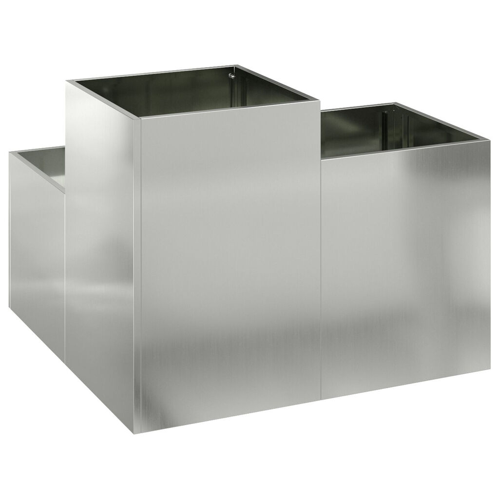 vidaXL Γλάστρα Κήπου 80x80x60 εκ Ανοξείδωτο Χάλυβα