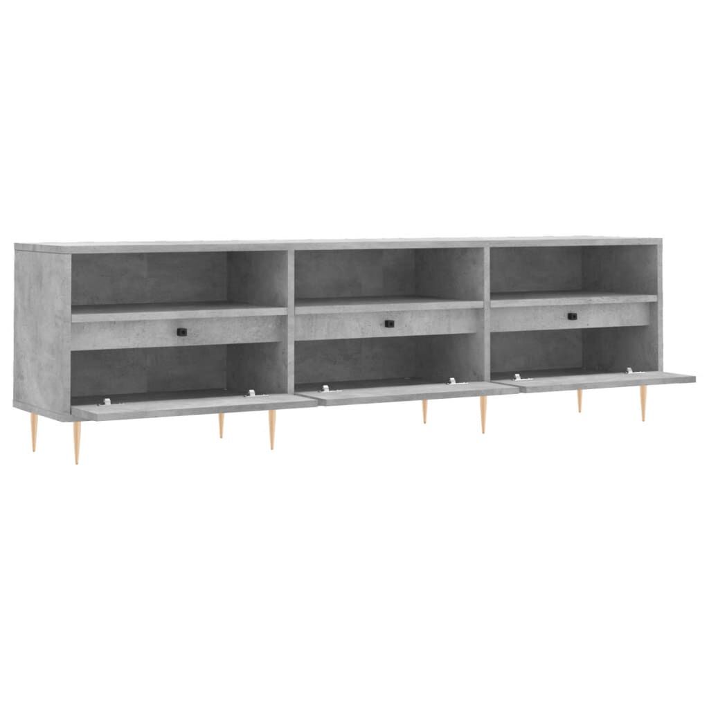vidaXL Έπιπλο Τηλεόρασης Γκρι Σκυρ. 150x30x44,5 εκ. Επεξ. Ξύλο