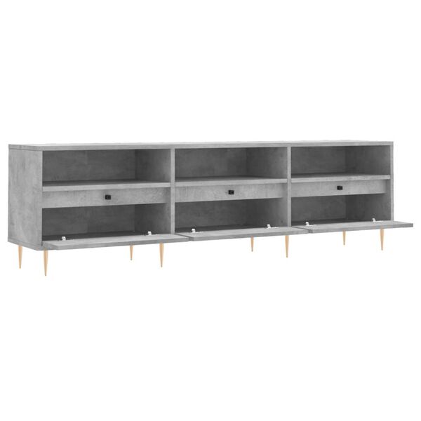vidaXL Έπιπλο Τηλεόρασης Γκρι Σκυρ. 150x30x44,5 εκ. Επεξ. Ξύλο