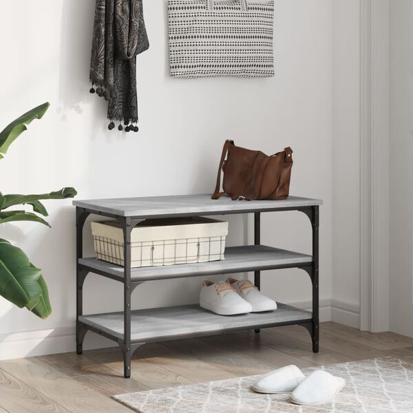 vidaXL Παπουτσοθήκη Γκρι Sonoma 70x38,5x49 εκ. από Επεξεργασμένο Ξύλο