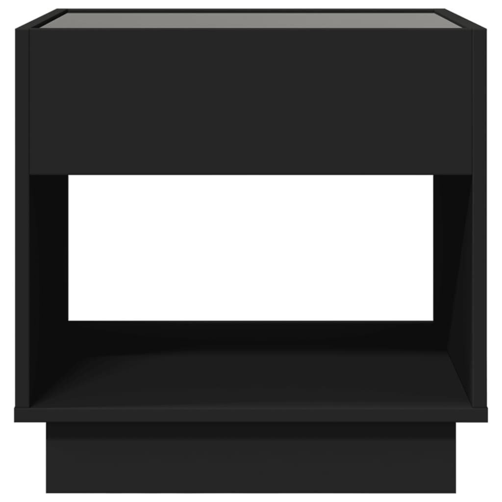 vidaXL Τραπεζάκι Σαλονιού Infinity LED Μαύρο 50x50x50 εκ.
