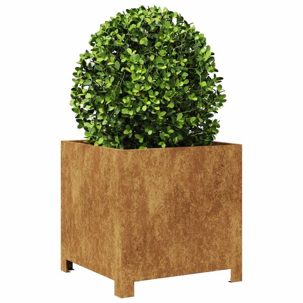 vidaXL Ζαρντινιέρα Κήπου 40x40x40 εκ. Ατσάλι σκληρυθέν στον αέρα